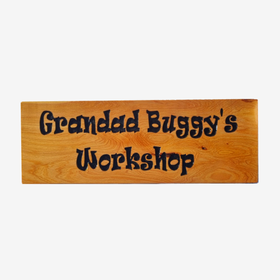 Macrocarpa 'Grandad Buggy's Workshop' Sign image 0